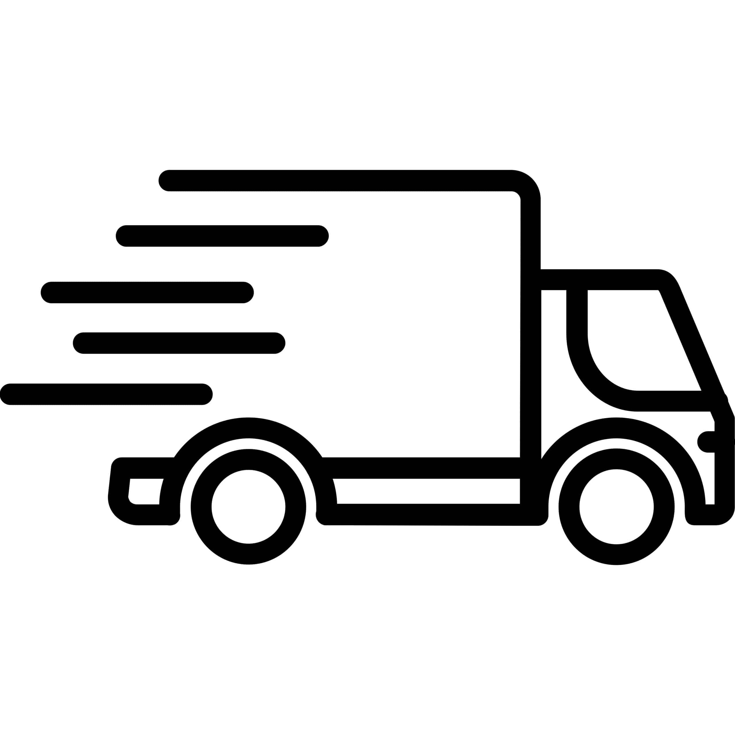 Ein Transporter der schnell wegfährt