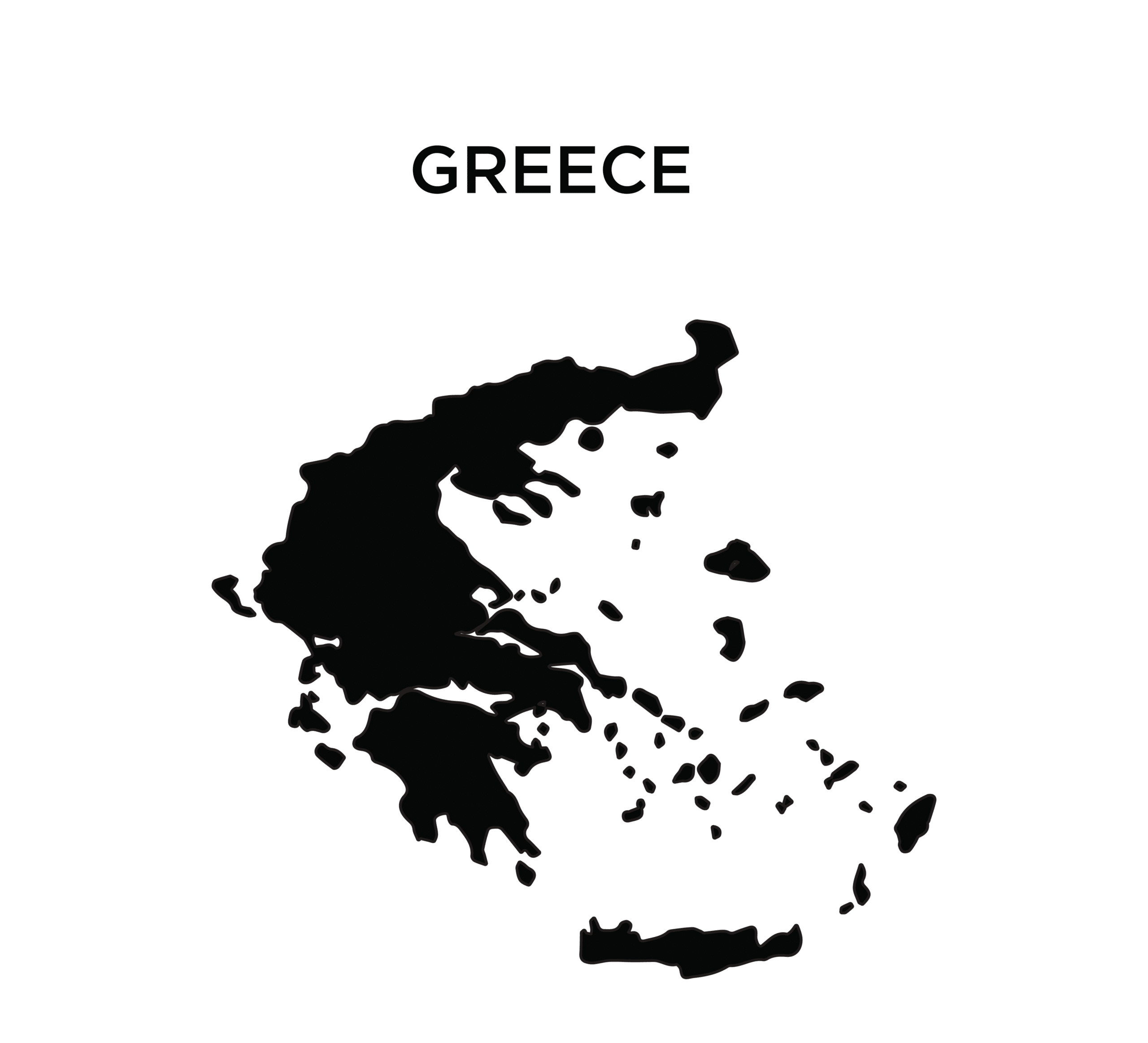 Karte von Griechenland mit markierter Region Peloponnes